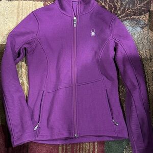 Spyder Purple Ski Jacket Full-Length Zipper